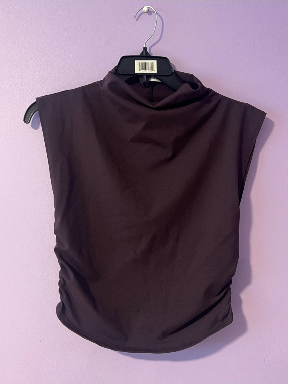 Hazel Boutique Sleeveless Mock Neck Top Deep Plum